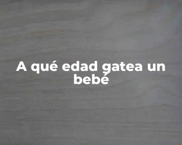 A qué edad gatea un bebé