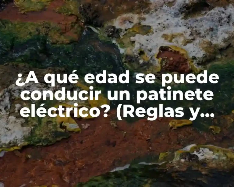 ¿A qué edad se puede conducir un patinete eléctrico? (Reglas y normas)