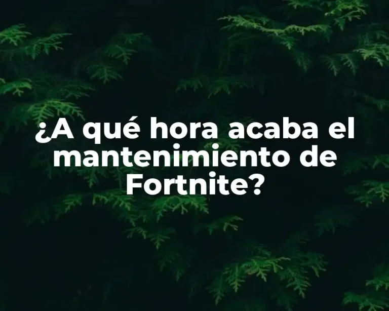 ¿A qué hora acaba el mantenimiento de Fortnite?