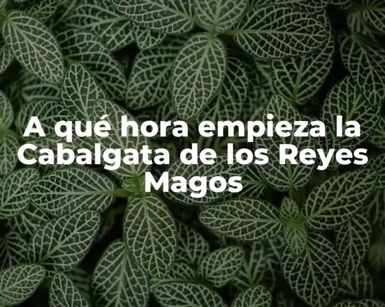 A qué hora empieza la Cabalgata de los Reyes Magos
