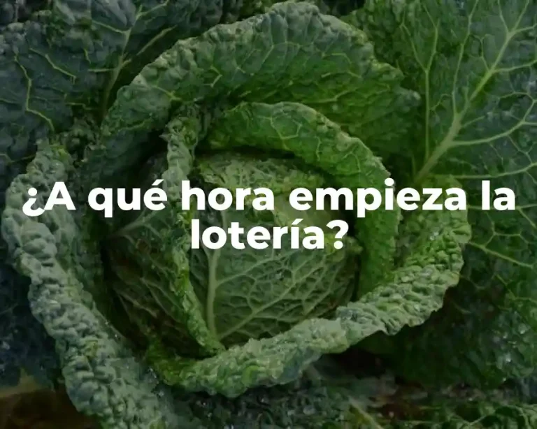 ¿A qué hora empieza la lotería?