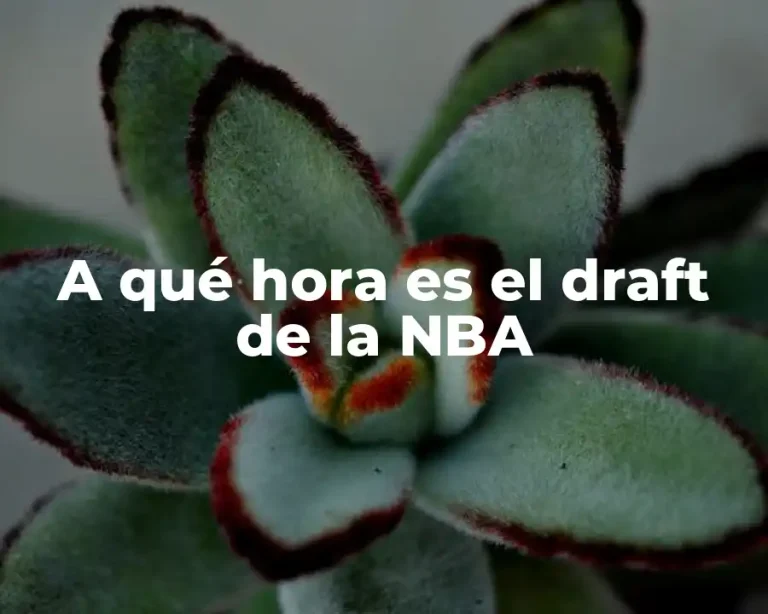 A qué hora es el draft de la NBA
