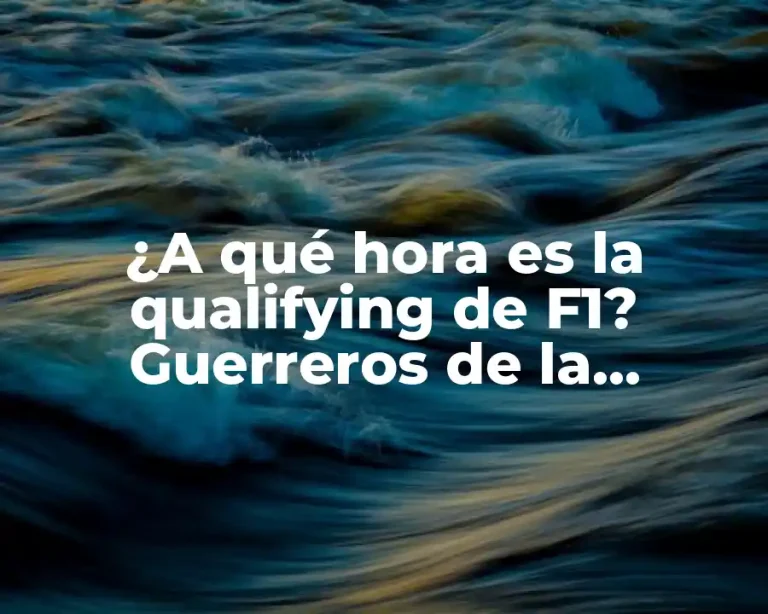 ¿A qué hora es la qualifying de F1? Guerreros de la velocidad listos para la pista