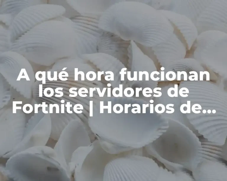 A qué hora funcionan los servidores de Fortnite | Horarios de mantenimiento y actualizaciones