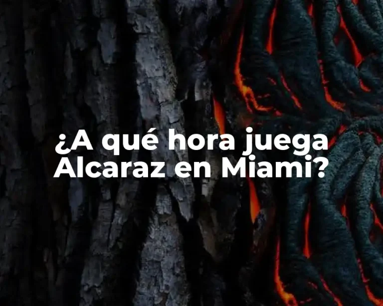 ¿A qué hora juega Alcaraz en Miami?