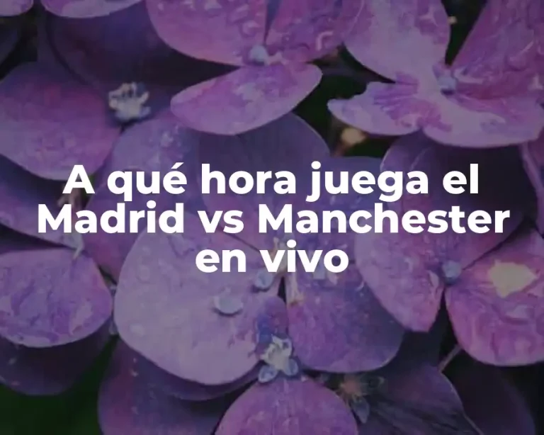 A qué hora juega el Madrid vs Manchester en vivo