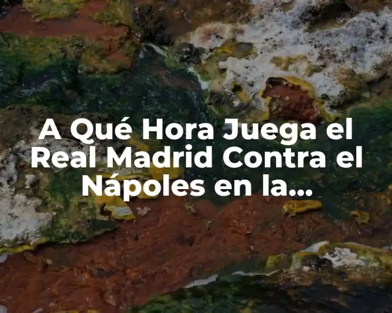 A Qué Hora Juega el Real Madrid Contra el Nápoles en la Champions League