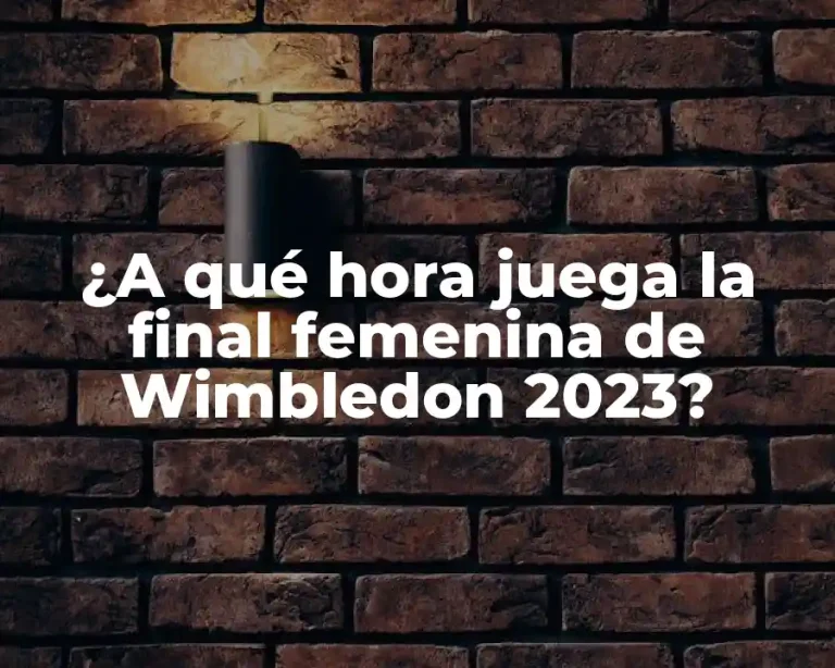 ¿A qué hora juega la final femenina de Wimbledon 2023?