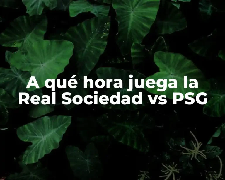 A qué hora juega la Real Sociedad vs PSG