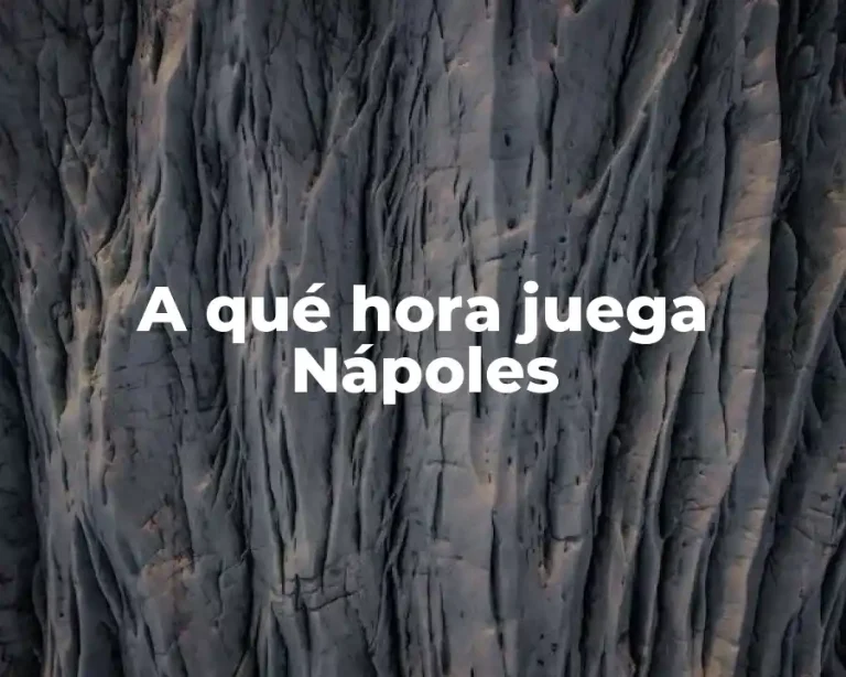 A qué hora juega Nápoles