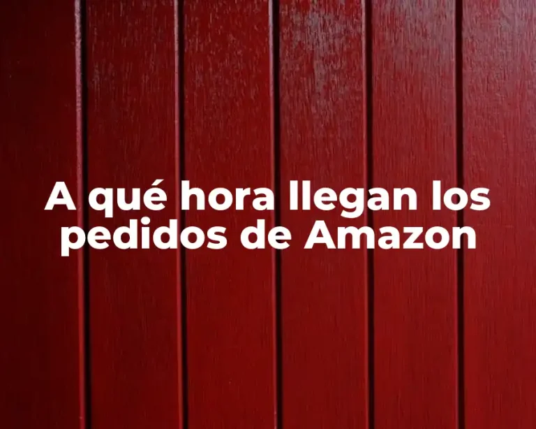 A qué hora llegan los pedidos de Amazon