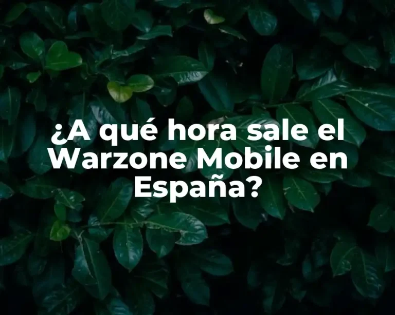 ¿A qué hora sale el Warzone Mobile en España?
