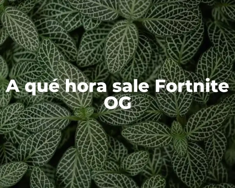 A qué hora sale Fortnite OG