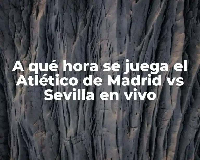 A qué hora se juega el Atlético de Madrid vs Sevilla en vivo