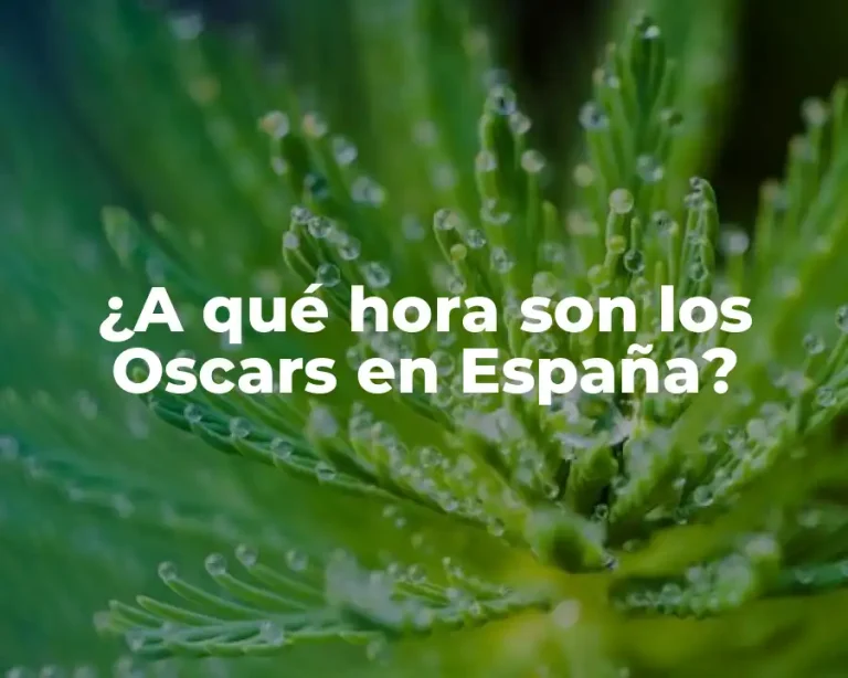 ¿A qué hora son los Oscars en España?