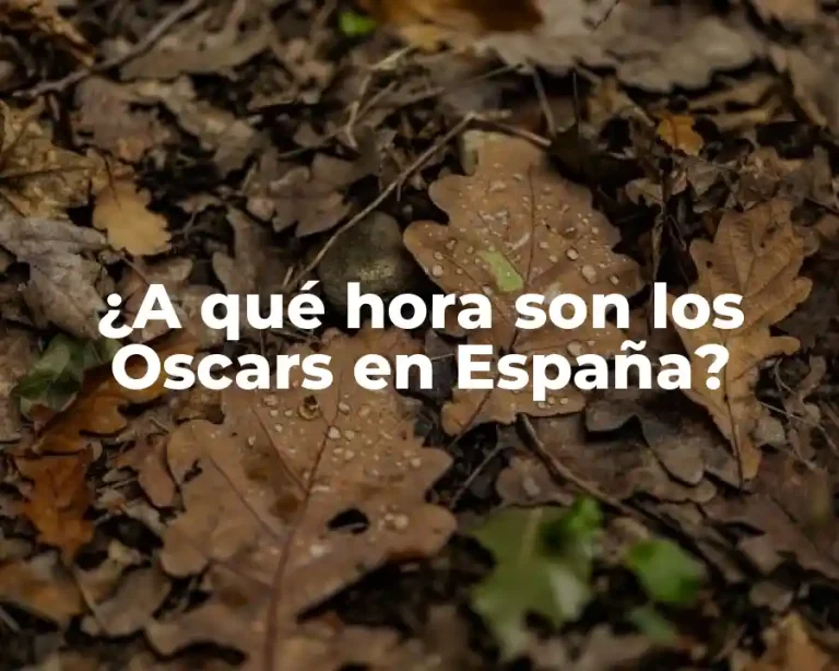 ¿A qué hora son los Oscars en España?