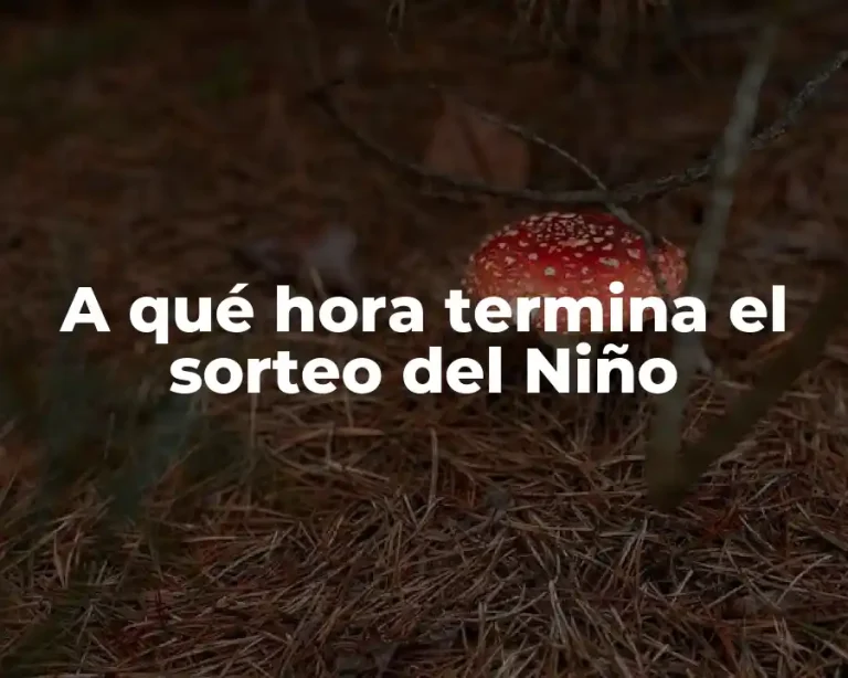 A qué hora termina el sorteo del Niño