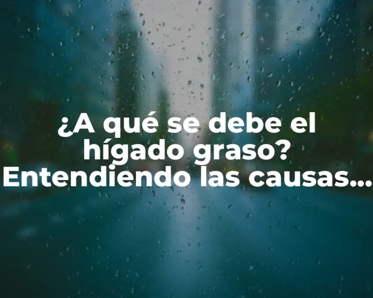 ¿A qué se debe el hígado graso? Entendiendo las causas y consecuencias