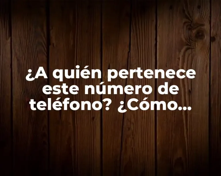 ¿A quién pertenece este número de teléfono? ¿Cómo encontrar el propietario de un número de teléfono?