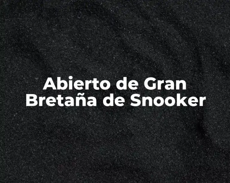 Abierto de Gran Bretaña de Snooker