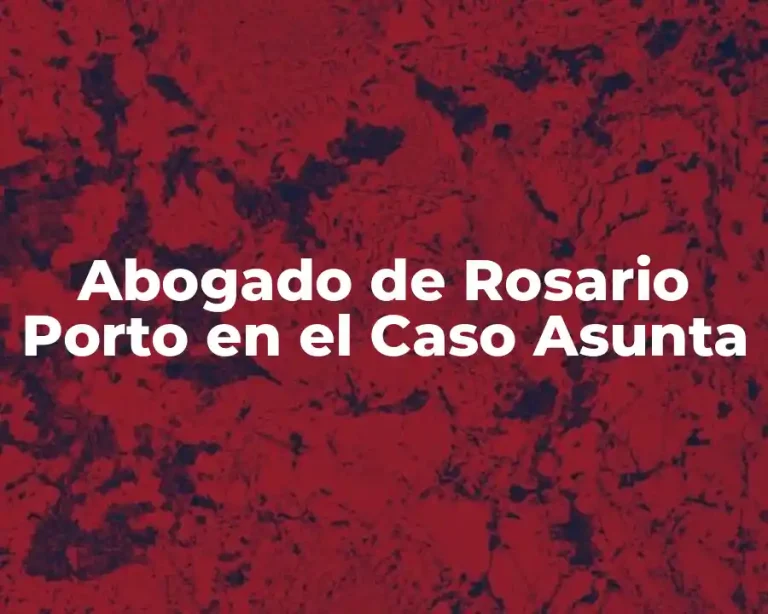 Abogado de Rosario Porto en el Caso Asunta