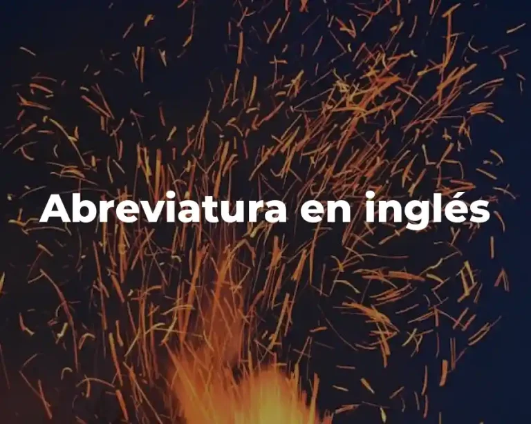Abreviatura en inglés