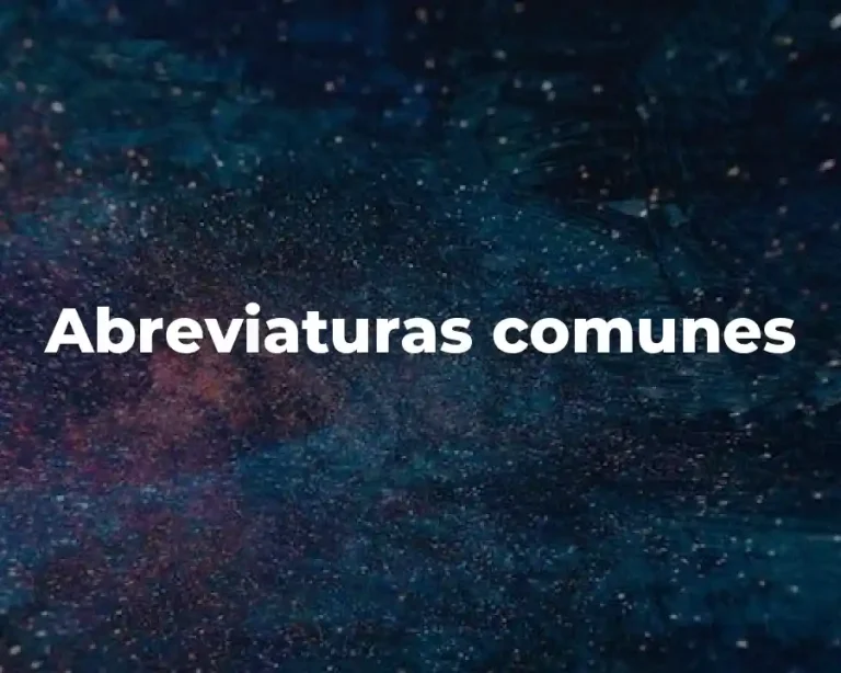 Abreviaturas comunes