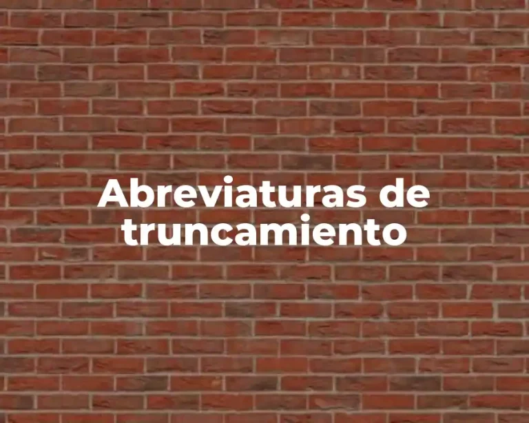 Abreviaturas de truncamiento