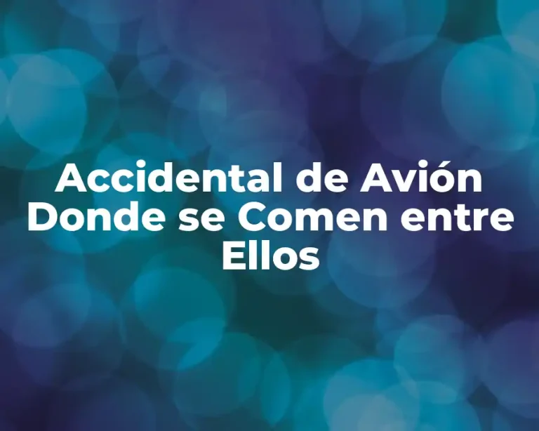 Accidental de Avión Donde se Comen entre Ellos