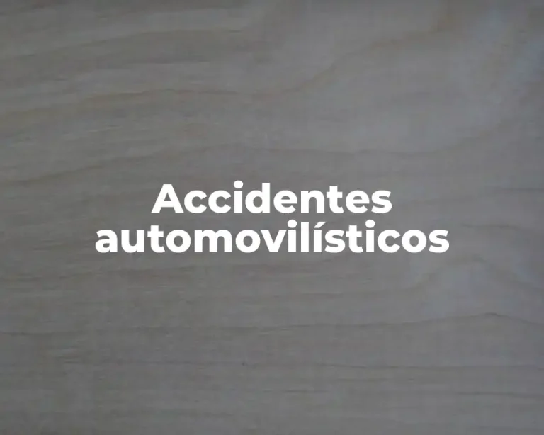 Accidentes automovilísticos