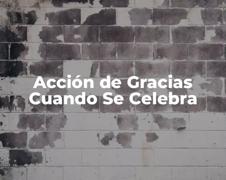 Acción de Gracias Cuando Se Celebra