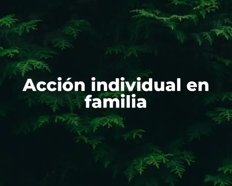 Acción individual en familia