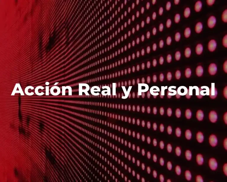Acción Real y Personal
