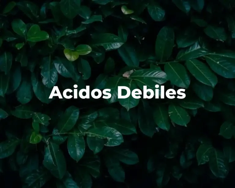 Acidos Debiles