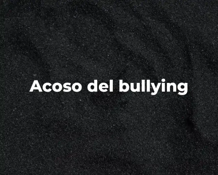 Acoso del bullying