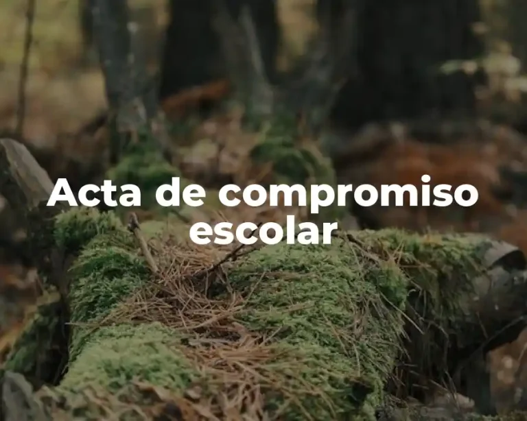 Acta de compromiso escolar