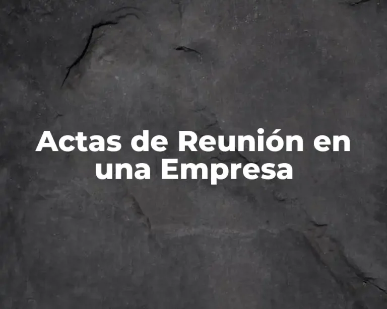 Actas de Reunión en una Empresa