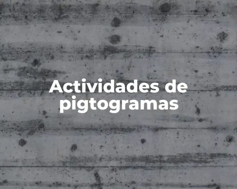 Actividades de pigtogramas