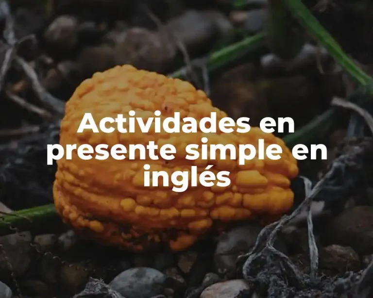 Actividades en presente simple en inglés