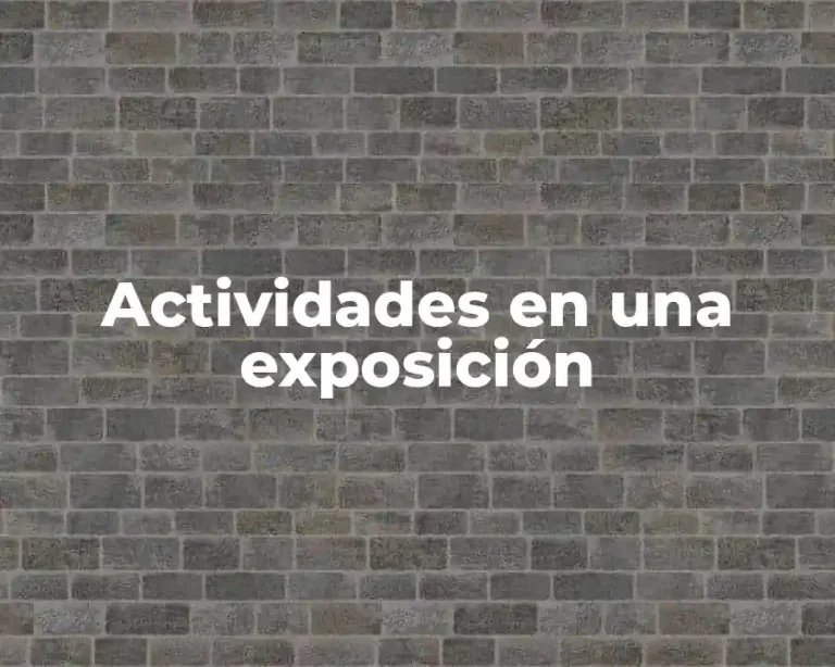 Actividades en una exposición
