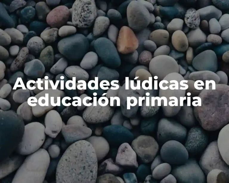 Actividades lúdicas en educación primaria