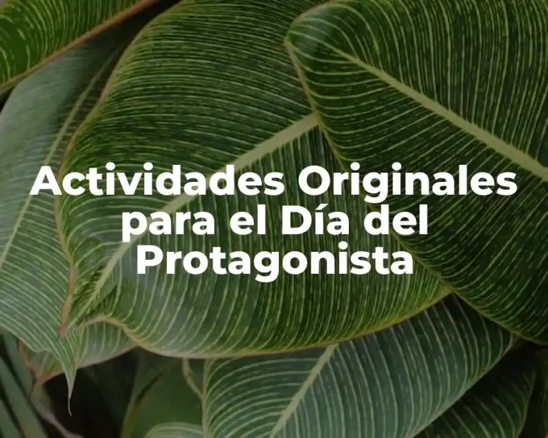 Actividades Originales para el Día del Protagonista