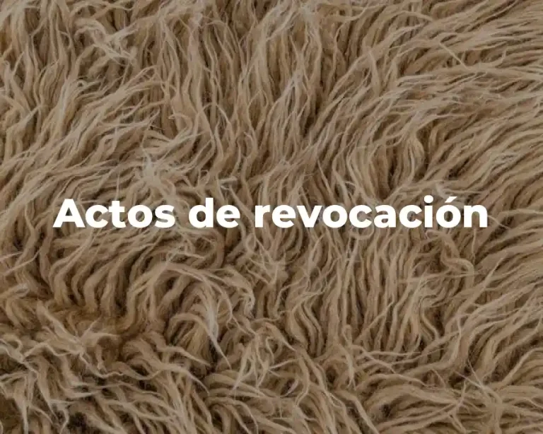 Actos de revocación