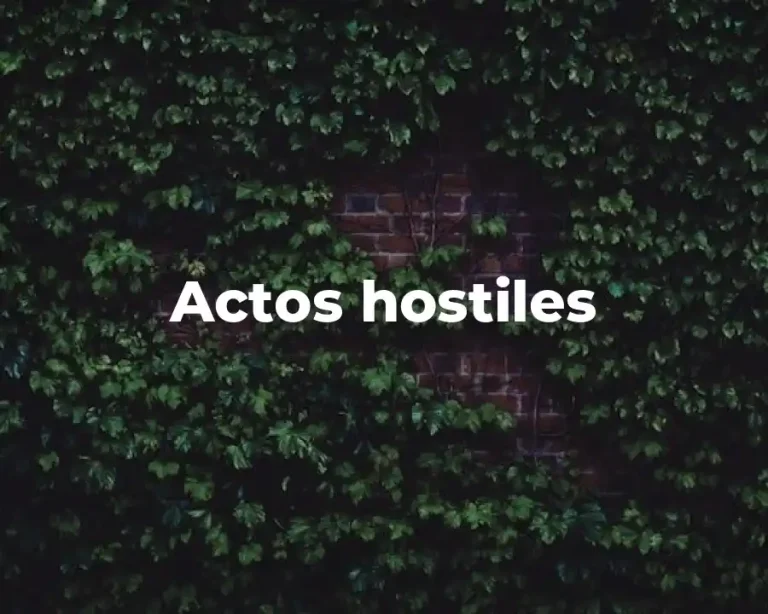 Actos hostiles