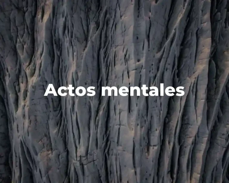 Actos mentales