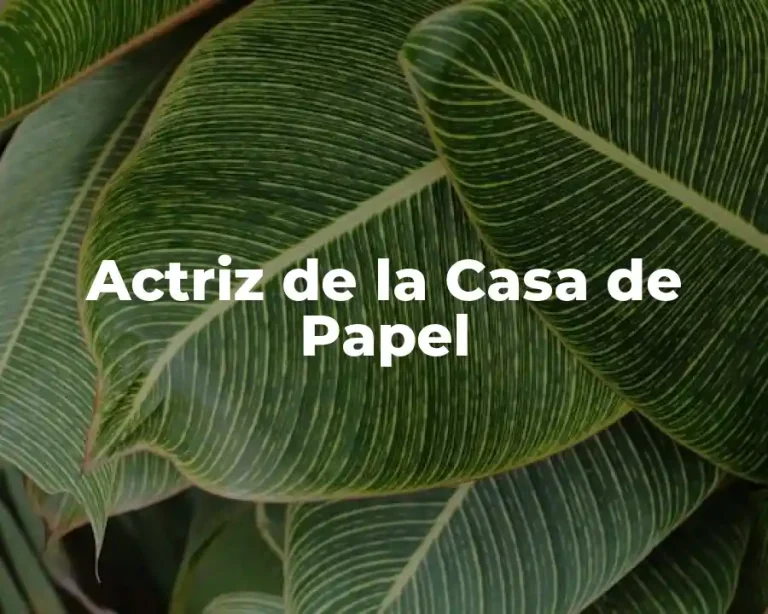 Actriz de la Casa de Papel