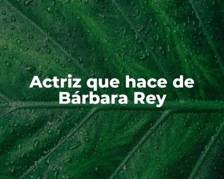 Actriz que hace de Bárbara Rey