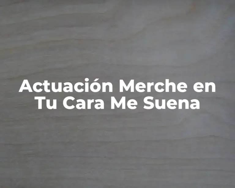 Actuación Merche en Tu Cara Me Suena