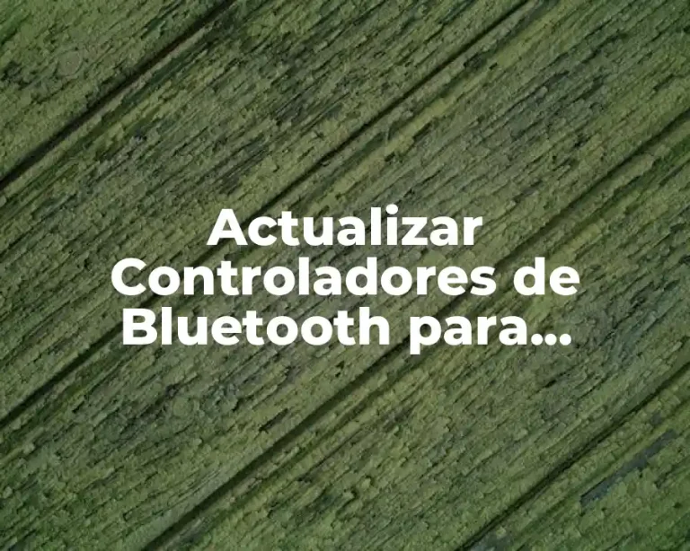 Actualizar Controladores de Bluetooth para Windows 11
