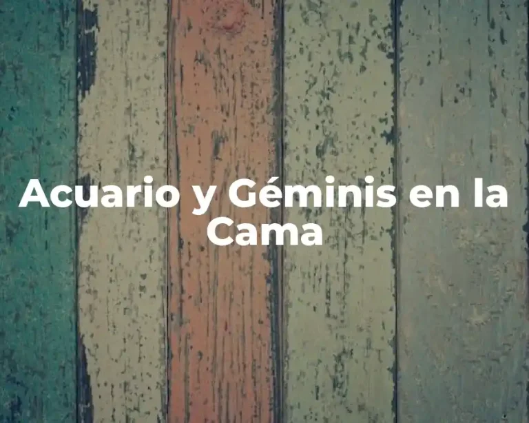 Acuario y Géminis en la Cama